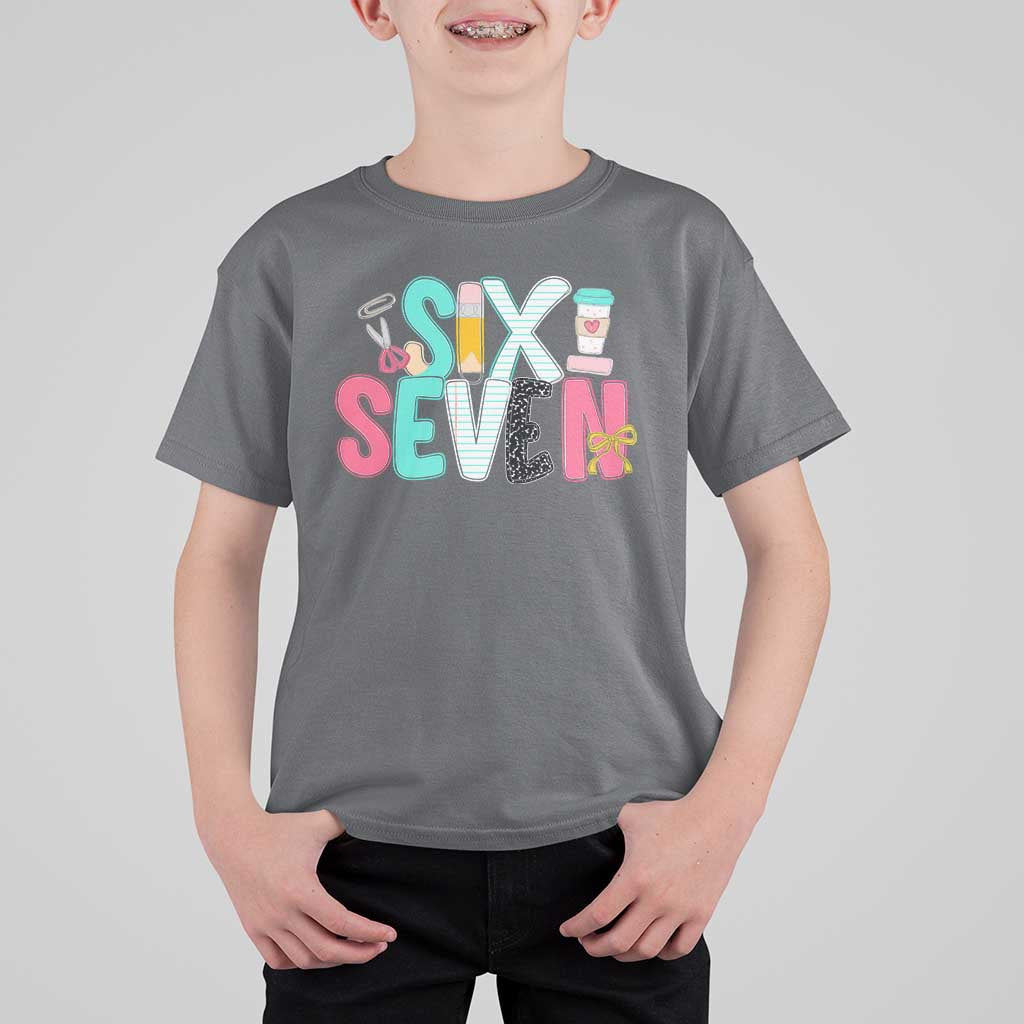 Funny Teacher Six Seven T Shirt For Kid 6 7 Meme - Wonder Print Shop