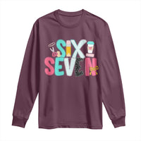 Funny Teacher Six Seven Long Sleeve Shirt 6 7 Meme - Wonder Print Shop