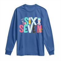 Funny Teacher Six Seven Long Sleeve Shirt 6 7 Meme - Wonder Print Shop