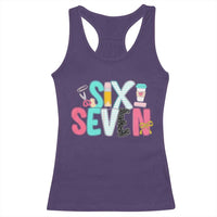 Funny Teacher Six Seven Racerback Tank Top 6 7 Meme - Wonder Print Shop