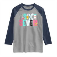 Funny Teacher Six Seven Raglan Shirt 6 7 Meme - Wonder Print Shop