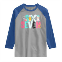 Funny Teacher Six Seven Raglan Shirt 6 7 Meme - Wonder Print Shop