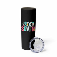 Funny Teacher Six Seven Skinny Tumbler 6 7 Meme - Wonder Print Shop