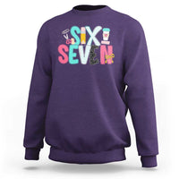 Funny Teacher Six Seven Sweatshirt 6 7 Meme - Wonder Print Shop