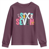 Funny Teacher Six Seven Youth Sweatshirt 6 7 Meme - Wonder Print Shop