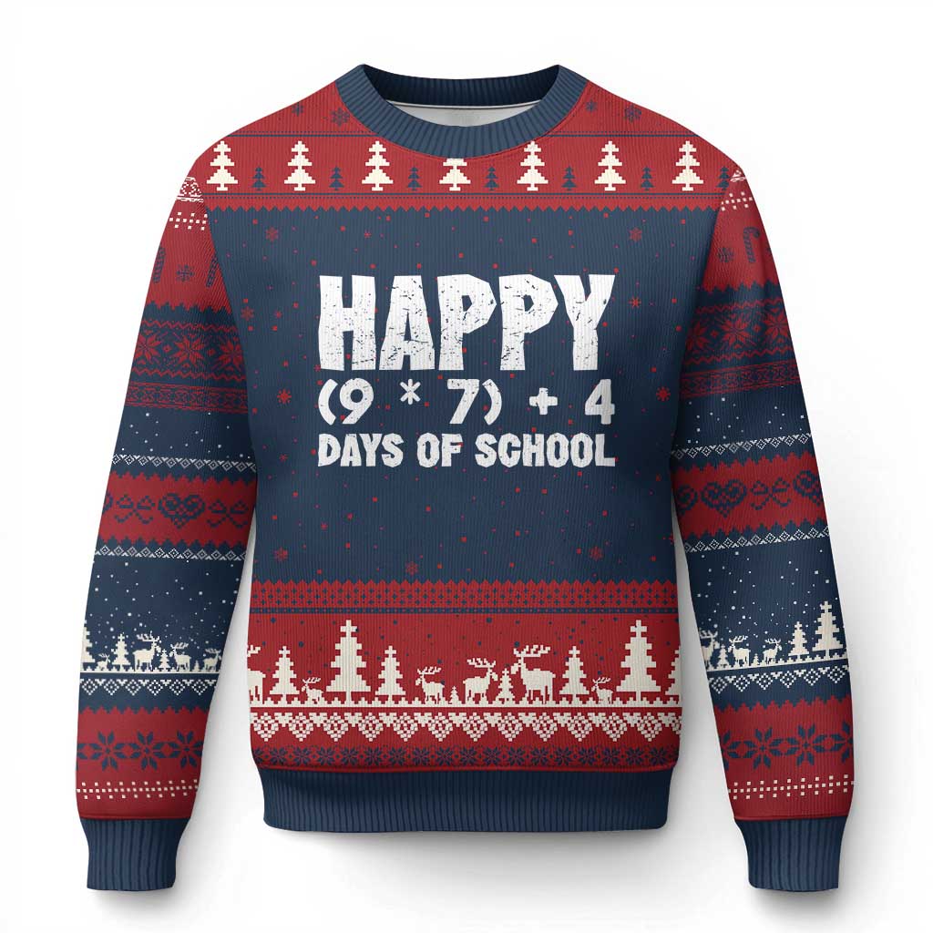 67 Days Of School Ugly Christmas Sweater Do The Math 67 Meme Funny Six Seven Teacher - Wonder Print Shop
