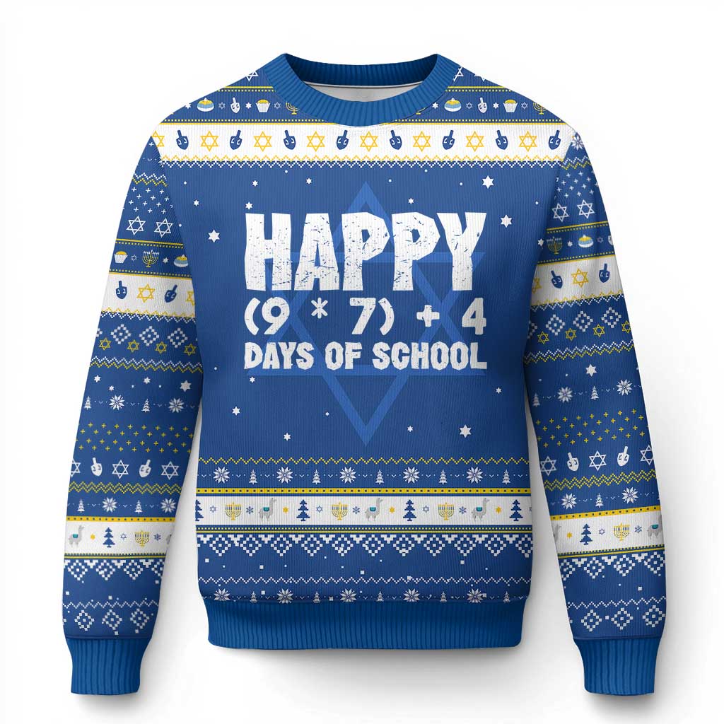 67 Days Of School Hanukkah Ugly Sweater Do The Math 67 Meme Funny Six Seven Teacher - Wonder Print Shop