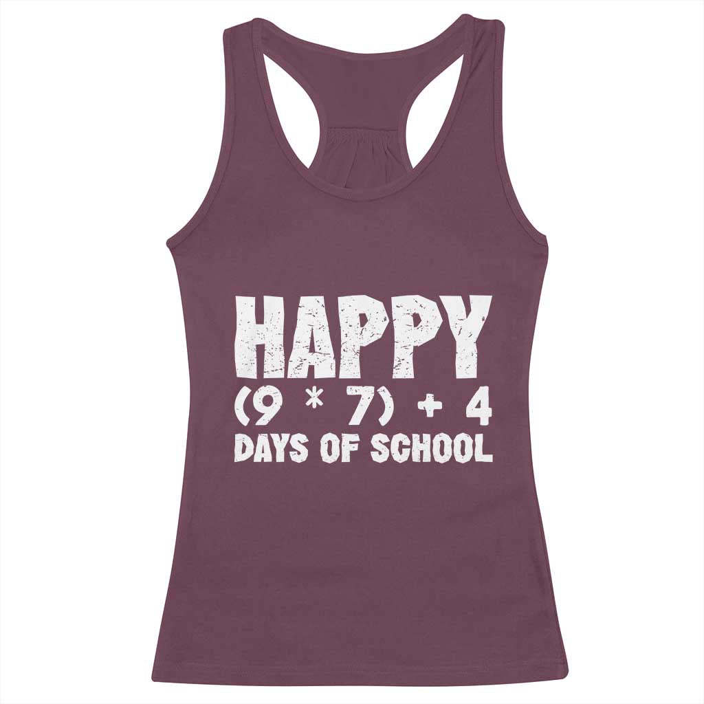 67 Days Of School Racerback Tank Top Do The Math 67 Meme Funny Six Seven Teacher - Wonder Print Shop
