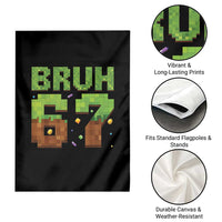 Funny Six Seven Garden Flag 67 Meme 6 7 Boy Game Pixel Number - Wonder Print Shop