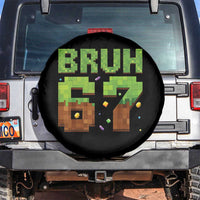 Funny Six Seven Spare Tire Cover 67 Meme 6 7 Boy Game Pixel Number - Wonder Print Shop