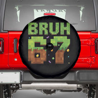 Funny Six Seven Spare Tire Cover 67 Meme 6 7 Boy Game Pixel Number - Wonder Print Shop
