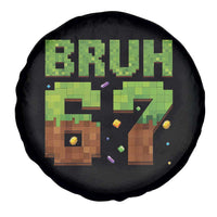 Funny Six Seven Spare Tire Cover 67 Meme 6 7 Boy Game Pixel Number - Wonder Print Shop