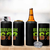 Funny Six Seven 4 in 1 Can Cooler Tumbler 67 Meme 6 7 Boy Game Pixel Number - Wonder Print Shop