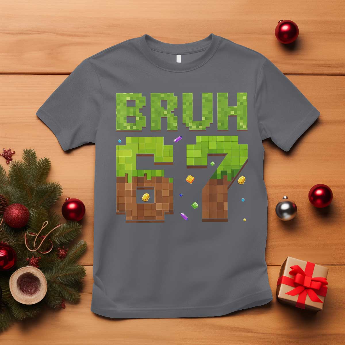 Funny Six Seven T Shirt 67 Meme 6 7 Boy Game Pixel Number - Wonder Print Shop