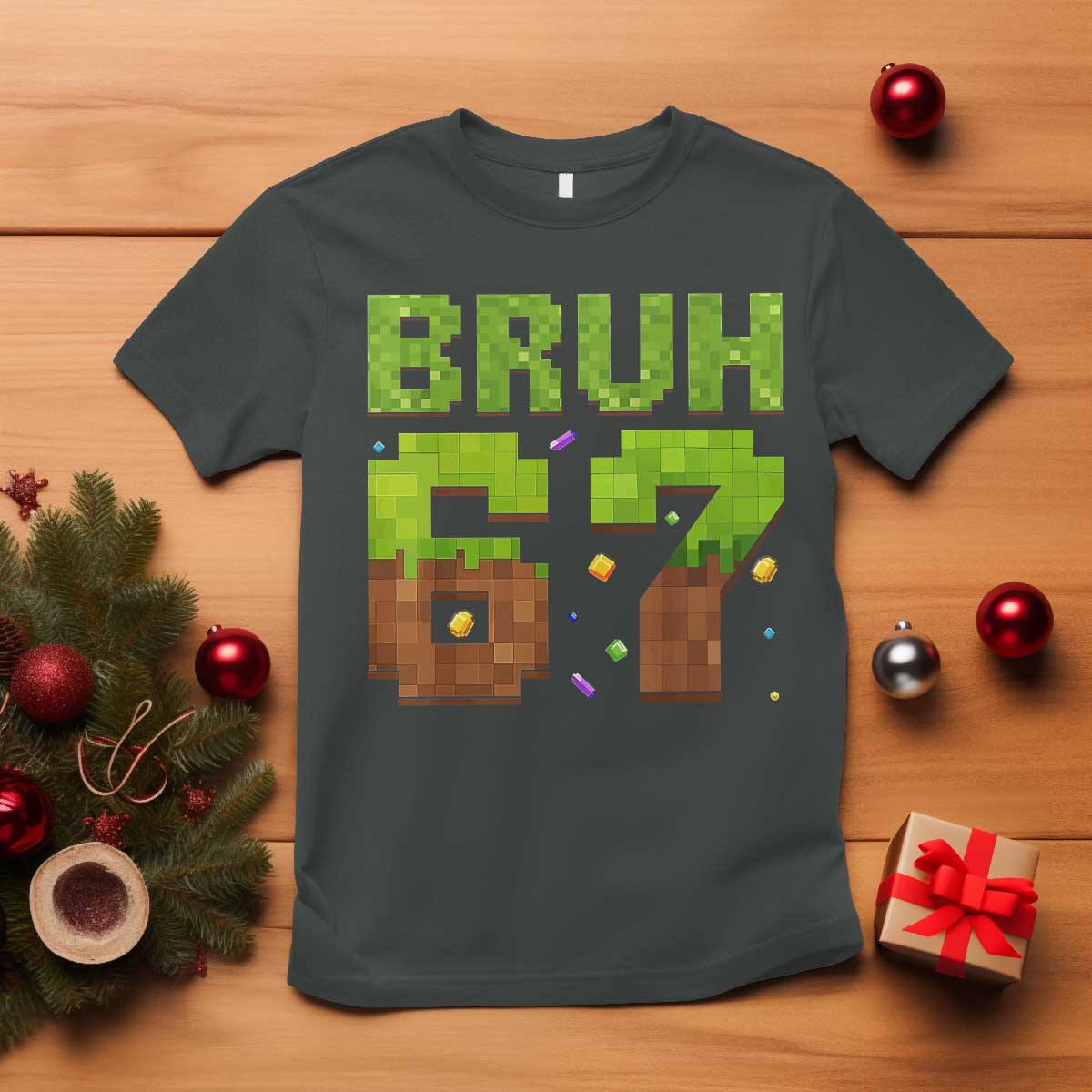Funny Six Seven T Shirt 67 Meme 6 7 Boy Game Pixel Number - Wonder Print Shop