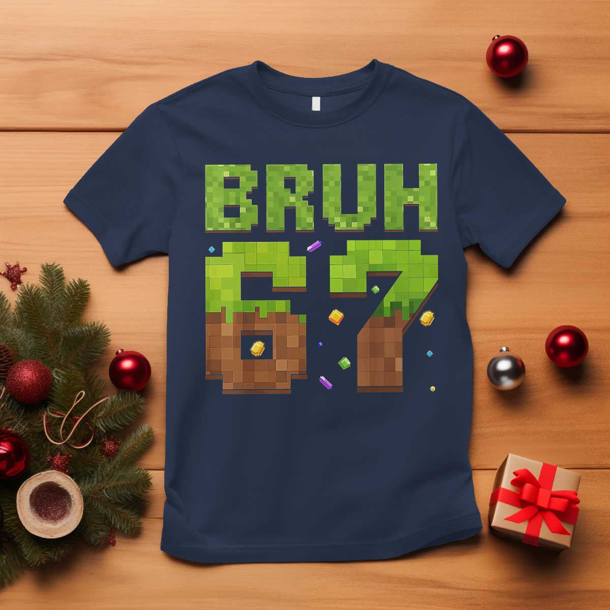 Funny Six Seven T Shirt 67 Meme 6 7 Boy Game Pixel Number - Wonder Print Shop