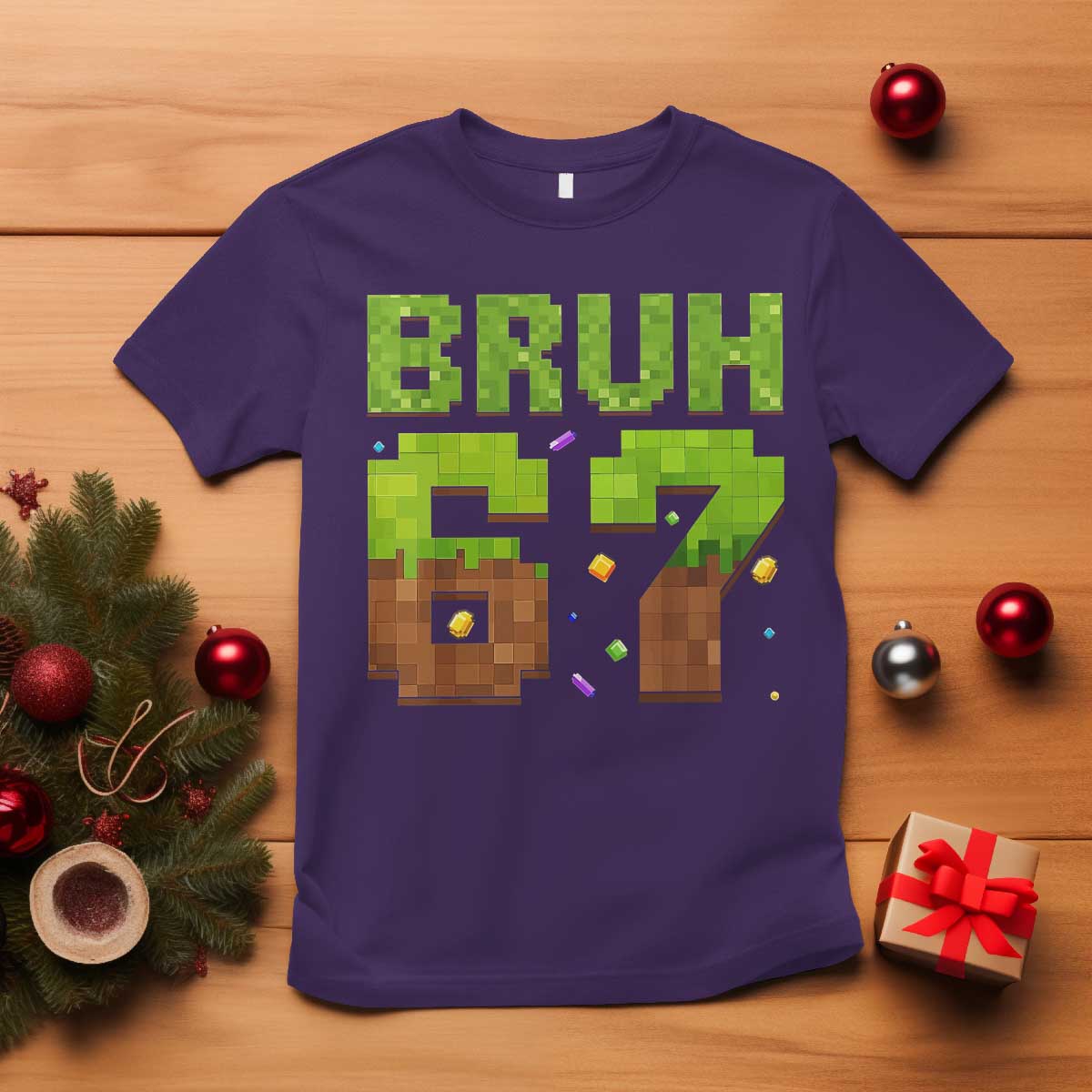 Funny Six Seven T Shirt 67 Meme 6 7 Boy Game Pixel Number - Wonder Print Shop