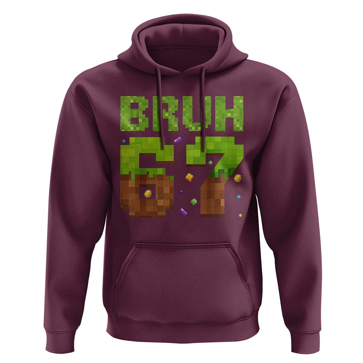 Funny Six Seven Hoodie 67 Meme 6 7 Boy Game Pixel Number - Wonder Print Shop