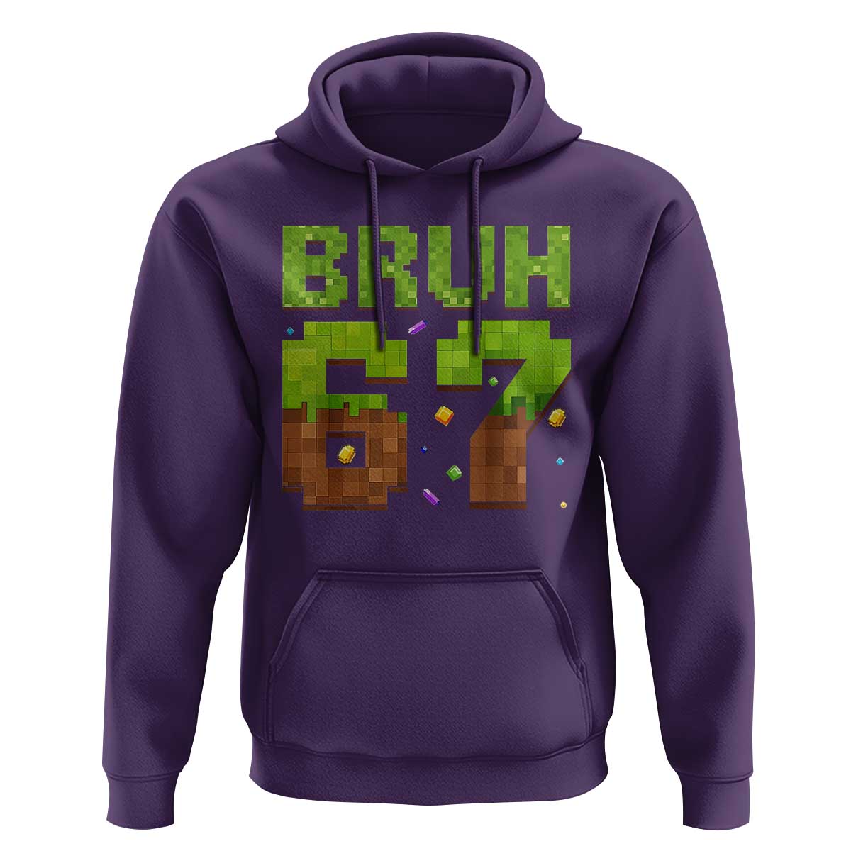 Funny Six Seven Hoodie 67 Meme 6 7 Boy Game Pixel Number - Wonder Print Shop