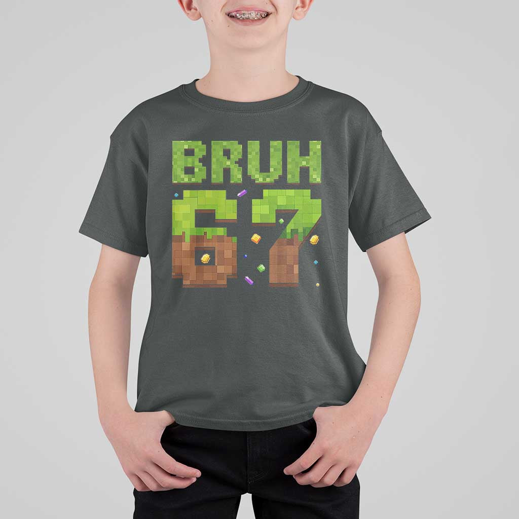 Funny Six Seven T Shirt For Kid 67 Meme 6 7 Boy Game Pixel Number - Wonder Print Shop