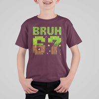 Funny Six Seven T Shirt For Kid 67 Meme 6 7 Boy Game Pixel Number - Wonder Print Shop