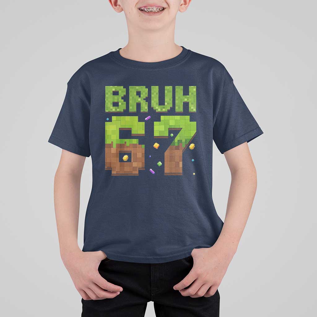 Funny Six Seven T Shirt For Kid 67 Meme 6 7 Boy Game Pixel Number - Wonder Print Shop
