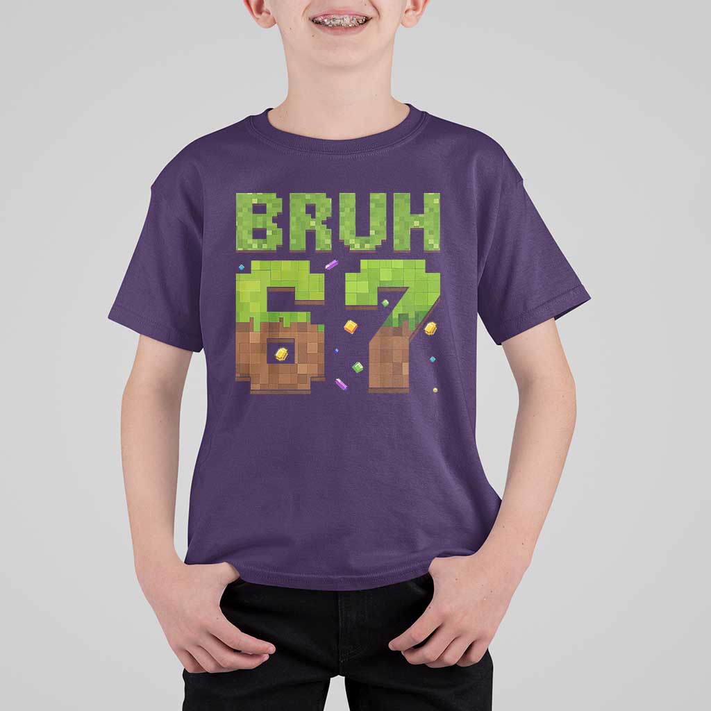 Funny Six Seven T Shirt For Kid 67 Meme 6 7 Boy Game Pixel Number - Wonder Print Shop