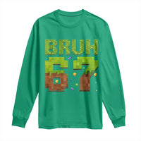 Funny Six Seven Long Sleeve Shirt 67 Meme 6 7 Boy Game Pixel Number - Wonder Print Shop