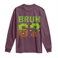 Funny Six Seven Long Sleeve Shirt 67 Meme 6 7 Boy Game Pixel Number - Wonder Print Shop