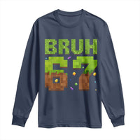 Funny Six Seven Long Sleeve Shirt 67 Meme 6 7 Boy Game Pixel Number - Wonder Print Shop