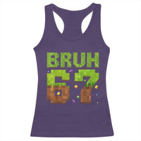 Funny Six Seven Racerback Tank Top 67 Meme 6 7 Boy Game Pixel Number - Wonder Print Shop