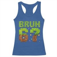 Funny Six Seven Racerback Tank Top 67 Meme 6 7 Boy Game Pixel Number - Wonder Print Shop