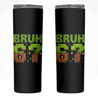 Funny Six Seven Skinny Tumbler 67 Meme 6 7 Boy Game Pixel Number - Wonder Print Shop