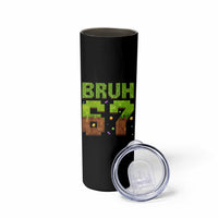 Funny Six Seven Skinny Tumbler 67 Meme 6 7 Boy Game Pixel Number - Wonder Print Shop