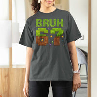 Funny Six Seven T Shirt For Women 67 Meme 6 7 Boy Game Pixel Number - Wonder Print Shop