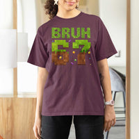 Funny Six Seven T Shirt For Women 67 Meme 6 7 Boy Game Pixel Number - Wonder Print Shop