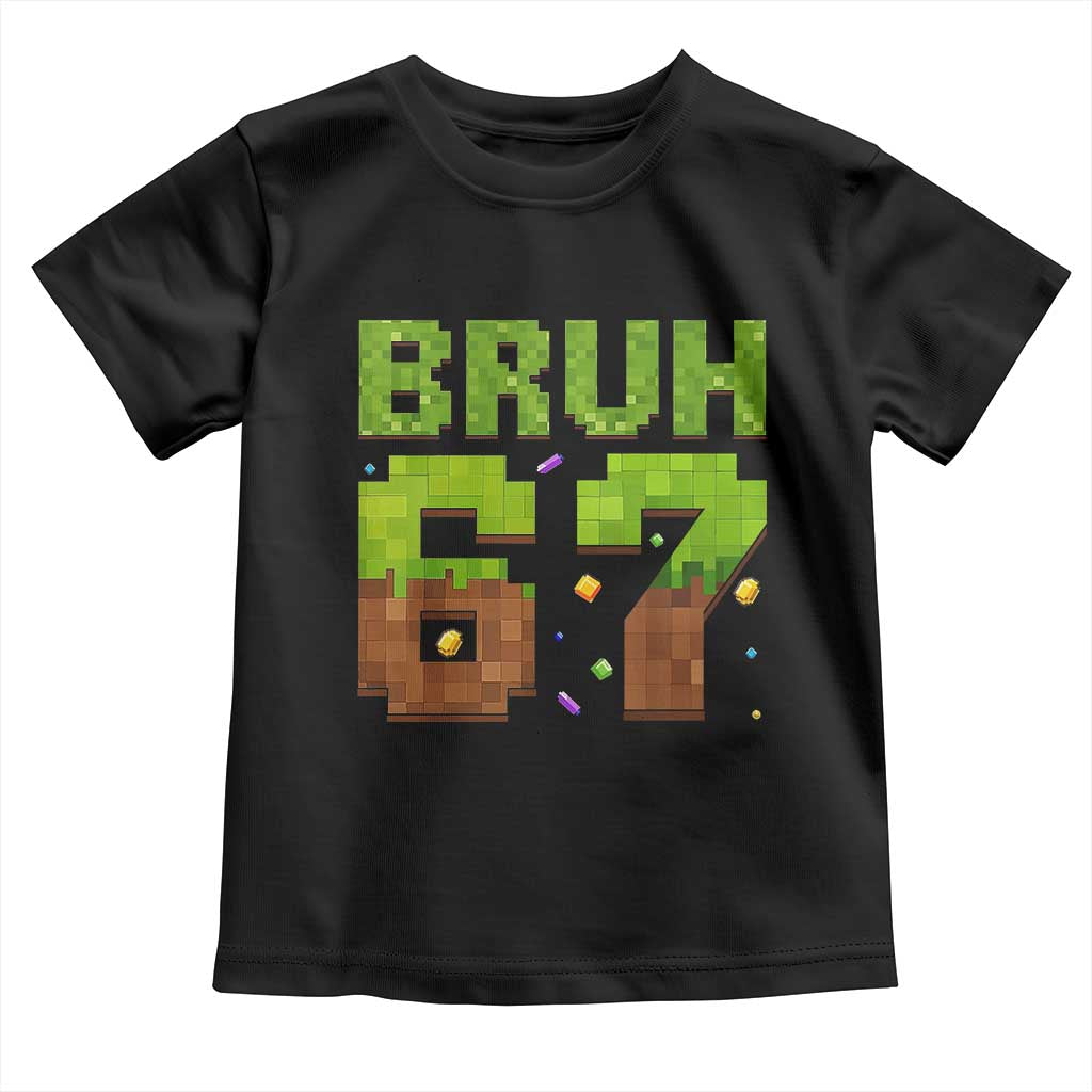 Funny Six Seven Toddler T Shirt 67 Meme 6 7 Boy Game Pixel Number - Wonder Print Shop