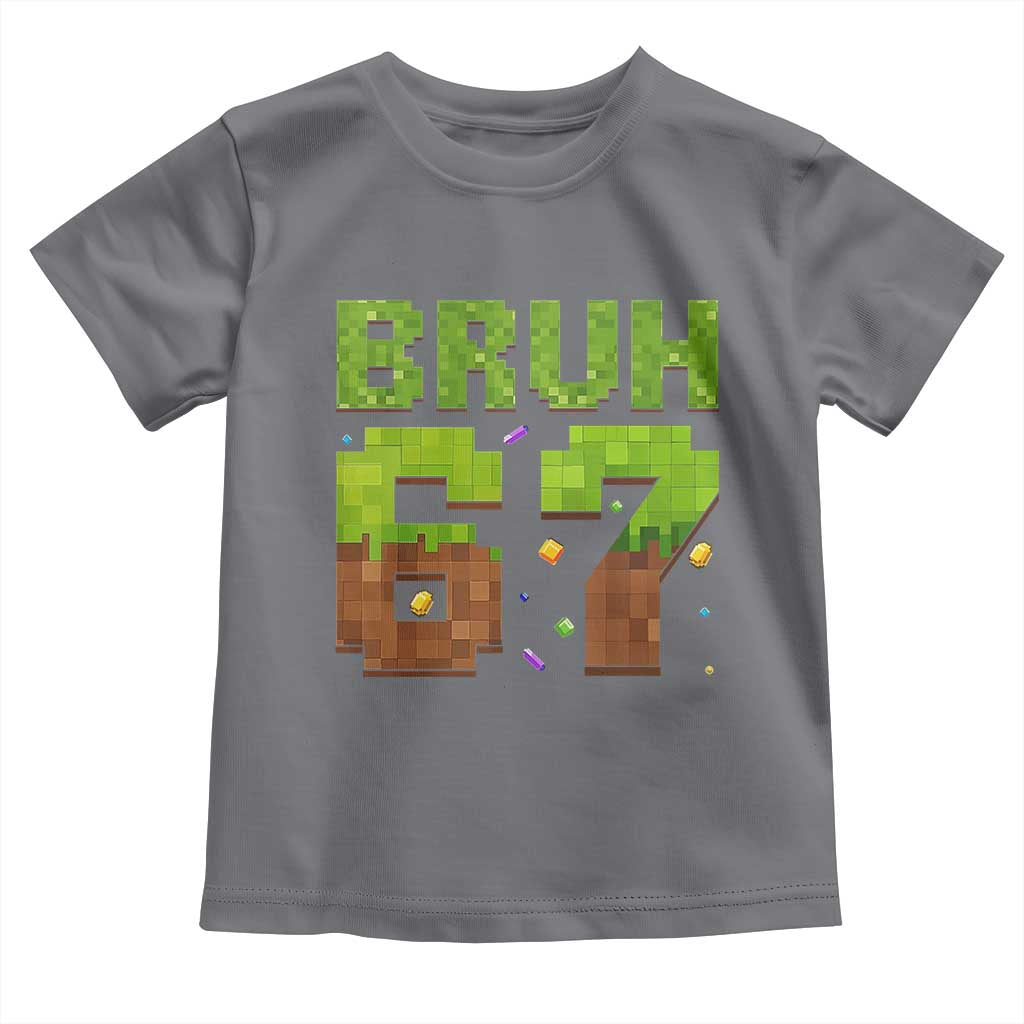 Funny Six Seven Toddler T Shirt 67 Meme 6 7 Boy Game Pixel Number - Wonder Print Shop
