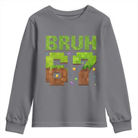 Funny Six Seven Youth Sweatshirt 67 Meme 6 7 Boy Game Pixel Number - Wonder Print Shop