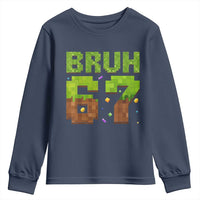 Funny Six Seven Youth Sweatshirt 67 Meme 6 7 Boy Game Pixel Number - Wonder Print Shop