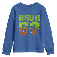 Funny Six Seven Youth Sweatshirt 67 Meme 6 7 Boy Game Pixel Number - Wonder Print Shop