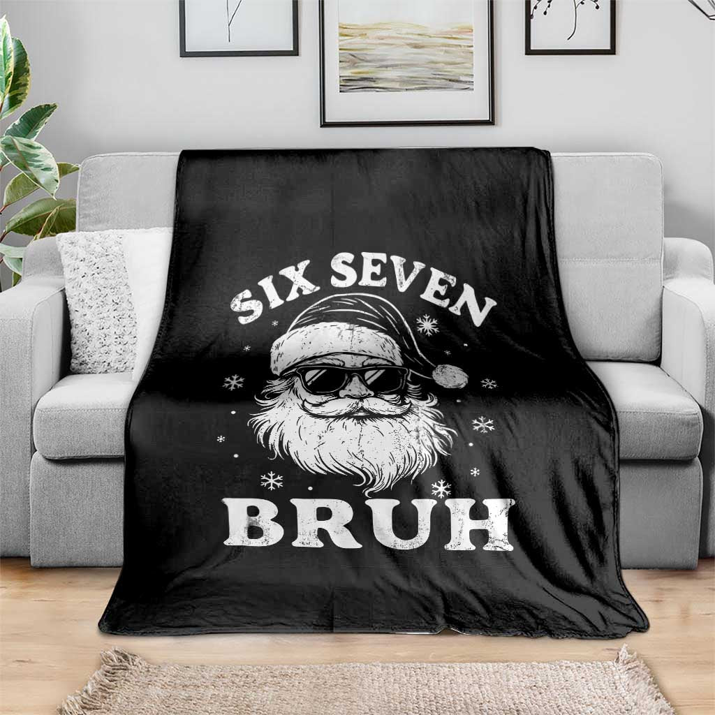 67 Christmas Six Seven Bruh Throw Blanket Funny Santa 6 7 Meme - Wonder Print Shop