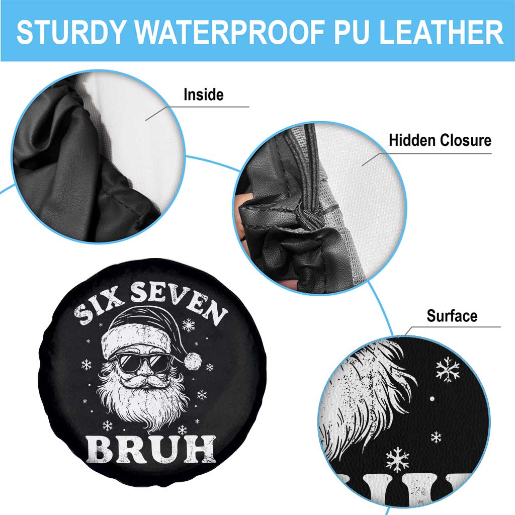 67 Christmas Six Seven Bruh Spare Tire Cover Funny Santa 6 7 Meme - Wonder Print Shop