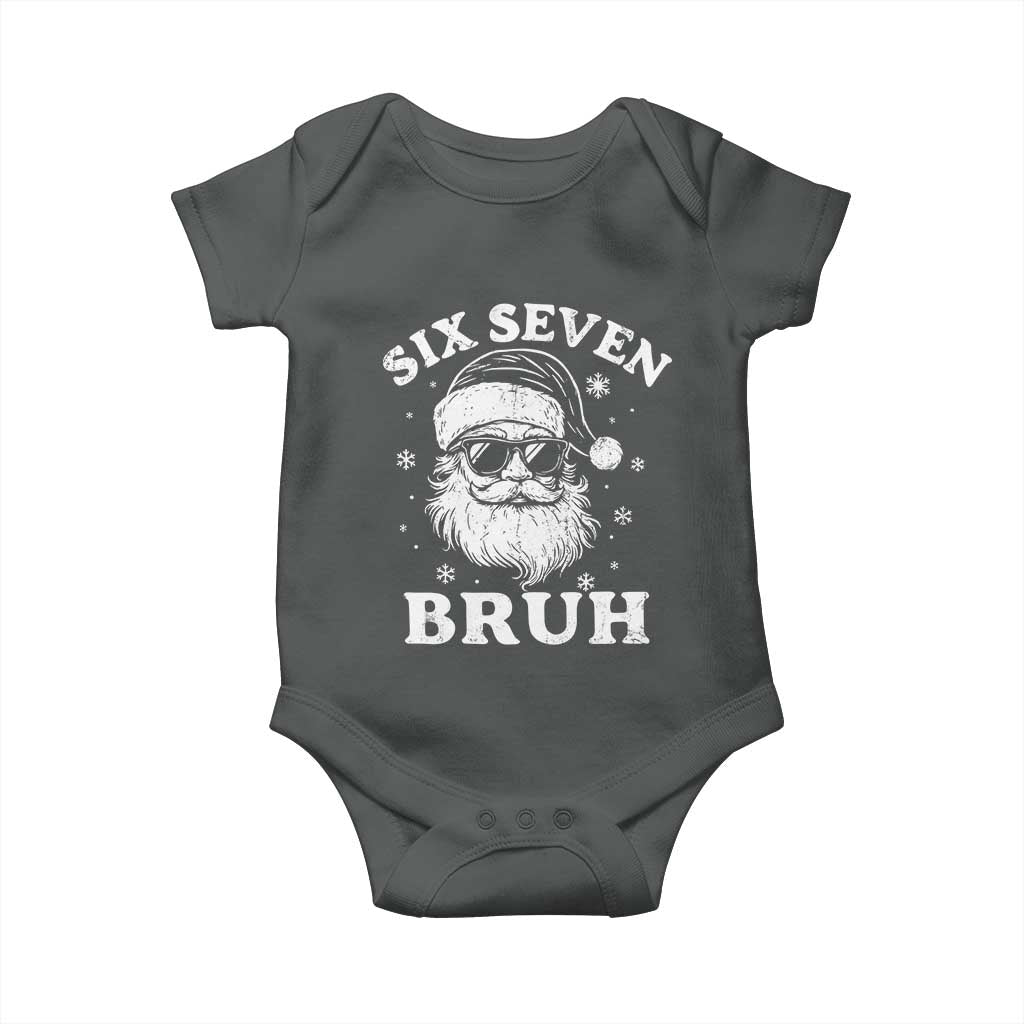 67 Christmas Six Seven Bruh Baby Onesie Funny Santa 6 7 Meme - Wonder Print Shop
