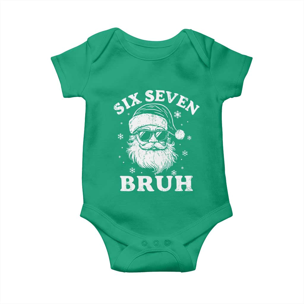 67 Christmas Six Seven Bruh Baby Onesie Funny Santa 6 7 Meme - Wonder Print Shop