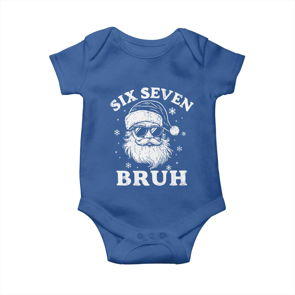 67 Christmas Six Seven Bruh Baby Onesie Funny Santa 6 7 Meme - Wonder Print Shop