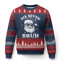 67 Xmas Six Seven Bruh Ugly Christmas Sweater Funny Santa 6 7 Meme - Wonder Print Shop