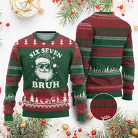 67 Xmas Six Seven Bruh Ugly Christmas Sweater Funny Santa 6 7 Meme - Wonder Print Shop