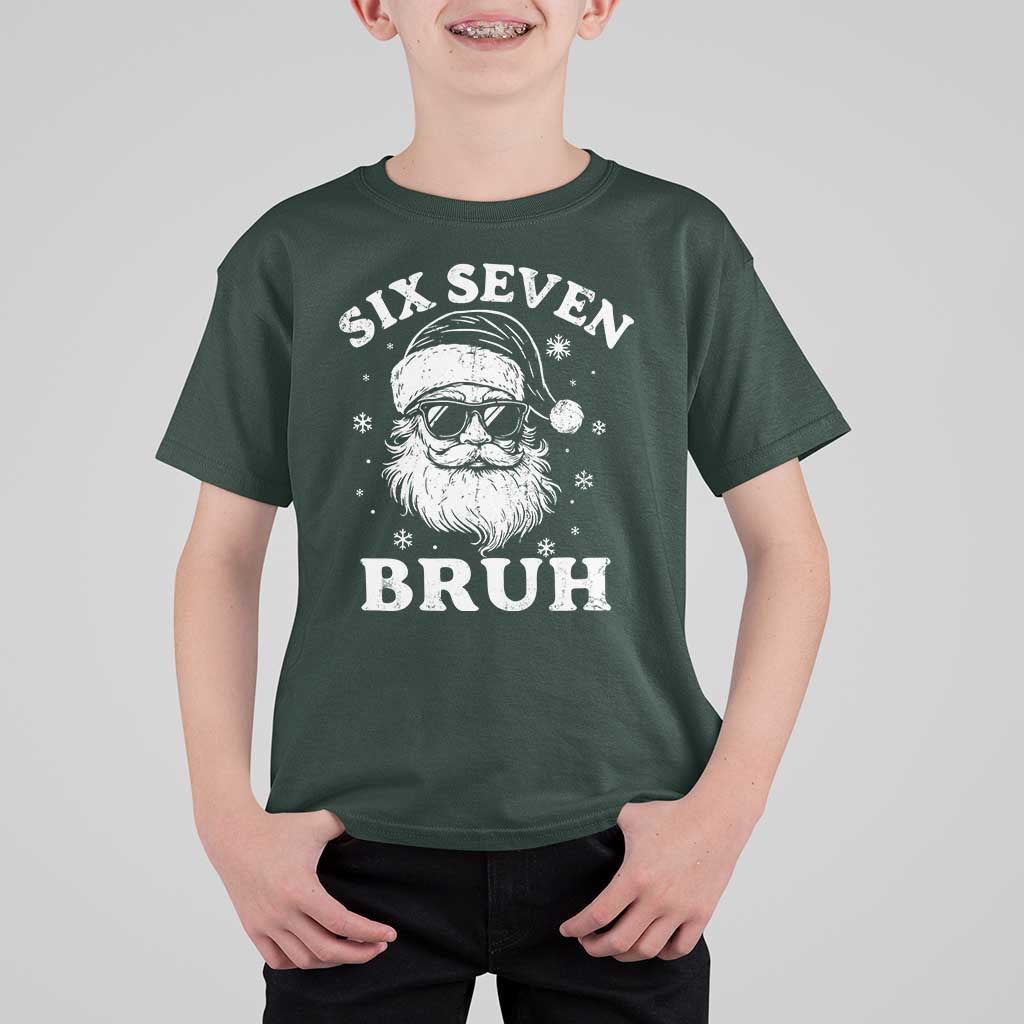 67 Christmas Six Seven Bruh T Shirt For Kid Funny Santa 6 7 Meme - Wonder Print Shop