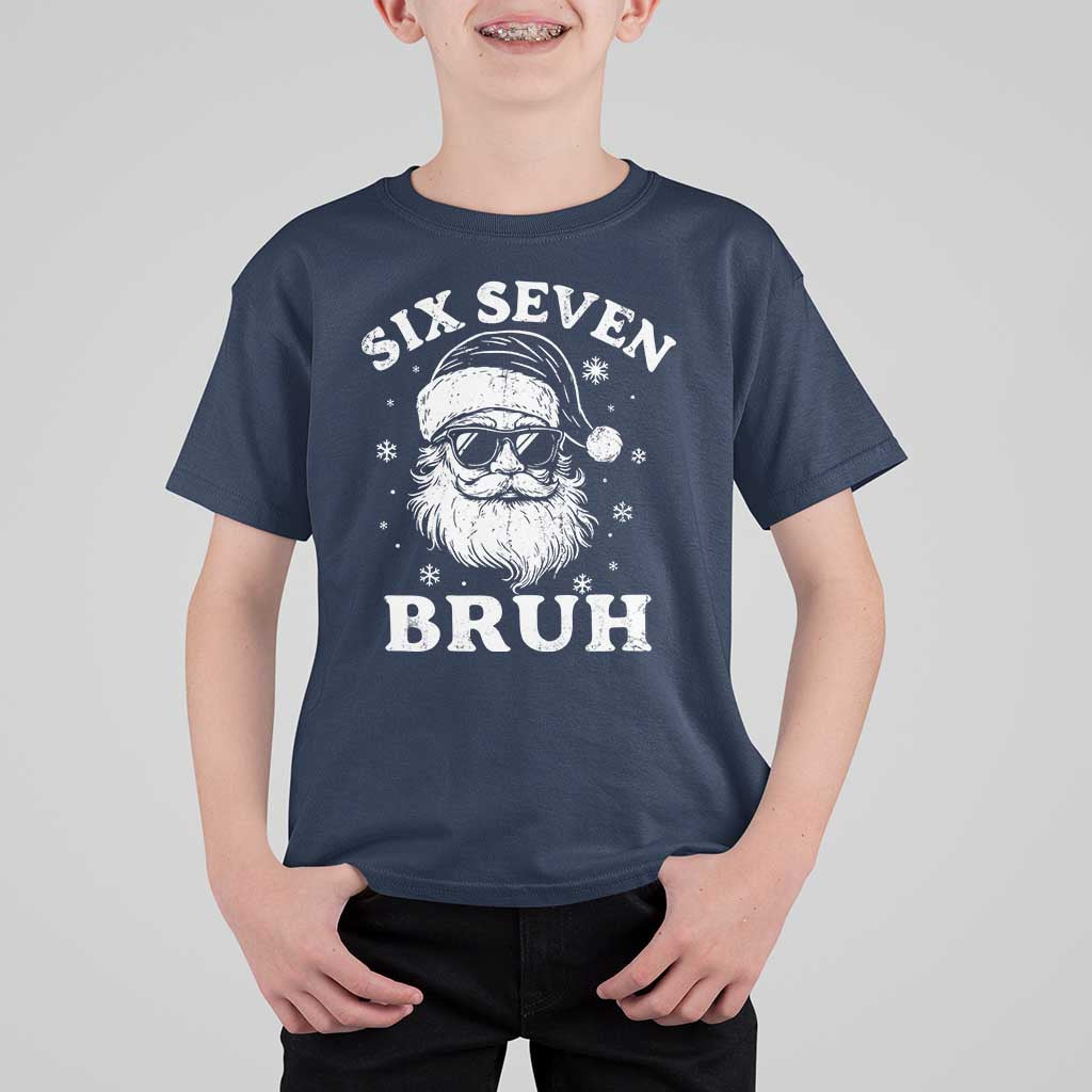 67 Christmas Six Seven Bruh T Shirt For Kid Funny Santa 6 7 Meme - Wonder Print Shop